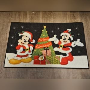 Mickey & Minnie Mouse Christmas Rug